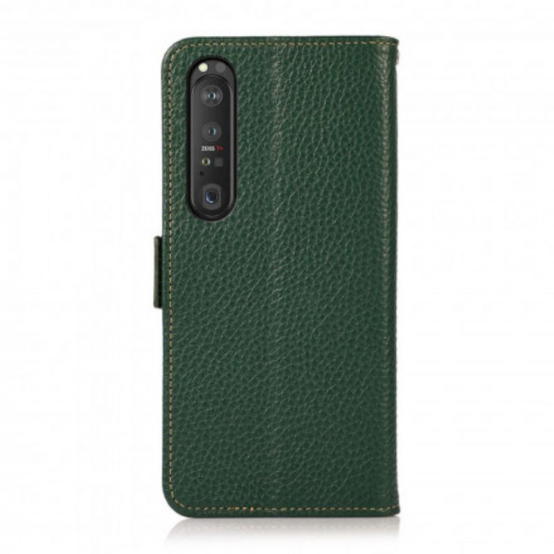 Folio-hoesje voor Sony Xperia 1 III Lychee Leer Khazneh Rfid