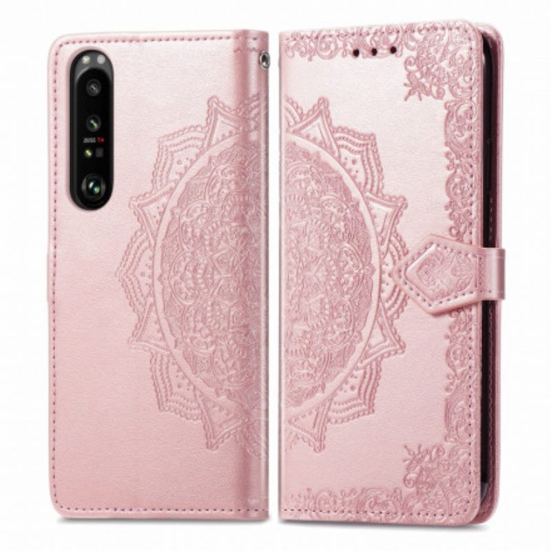 Folio-hoesje voor Sony Xperia 1 III Mandala Middeleeuwen