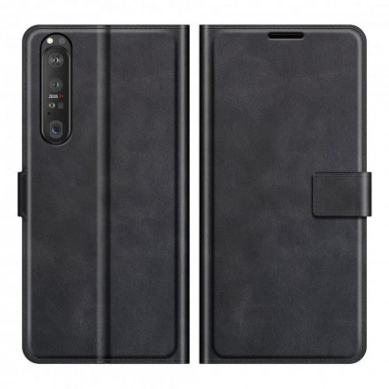 Folio-hoesje voor Sony Xperia 1 III Slank Extreem Leereffect