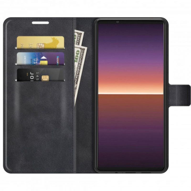 Folio-hoesje voor Sony Xperia 1 III Slank Extreem Leereffect