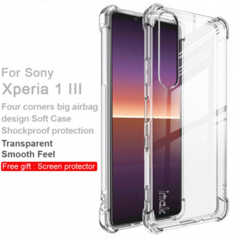 Telefoonhoesje voor Sony Xperia 1 III Transparant Met Imak Screen Film