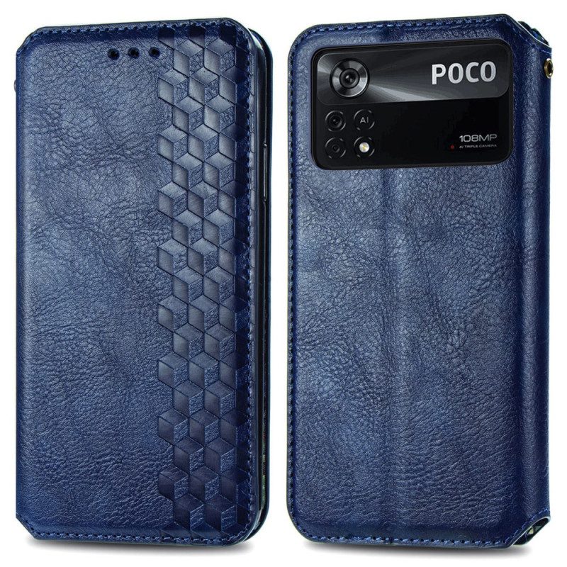 Bescherming Hoesje voor Poco X4 Pro 5G Folio-hoesje 3d Kubussen