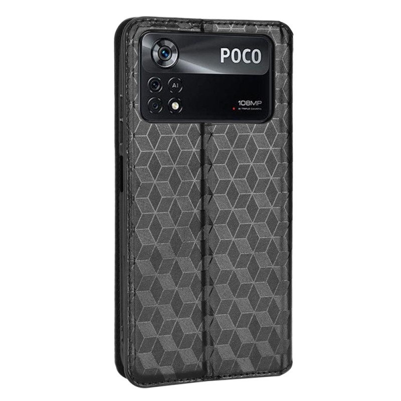 Bescherming Hoesje voor Poco X4 Pro 5G Folio-hoesje 3d Textuur