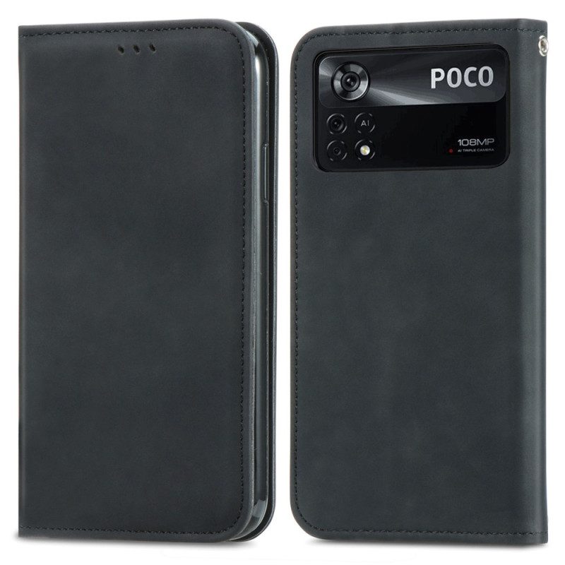 Bescherming Hoesje voor Poco X4 Pro 5G Folio-hoesje Aanraking Van De Huid