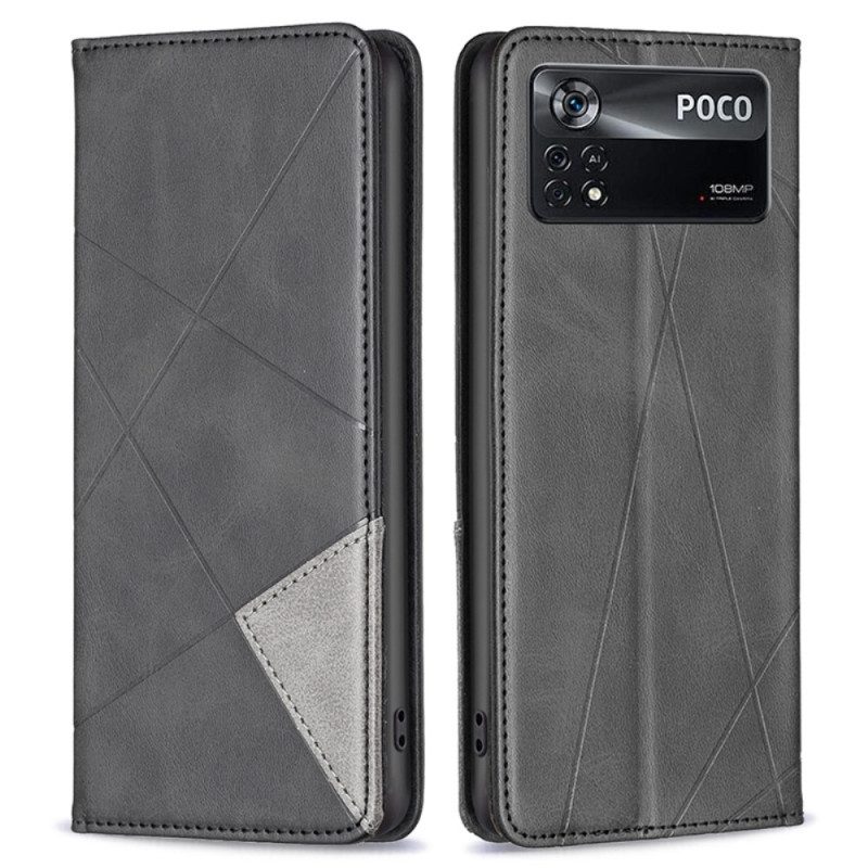 Bescherming Hoesje voor Poco X4 Pro 5G Folio-hoesje Geometrische Patronen