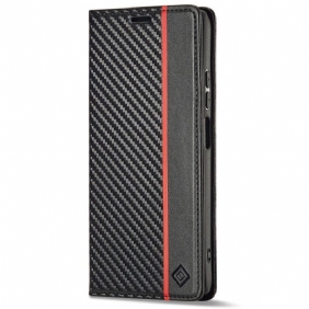 Bescherming Hoesje voor Poco X4 Pro 5G Folio-hoesje Koolstofvezel Lc.imeeke