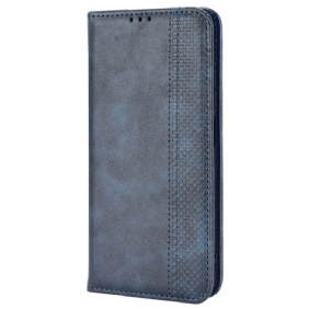 Bescherming Hoesje voor Poco X4 Pro 5G Folio-hoesje Vintage Leereffect