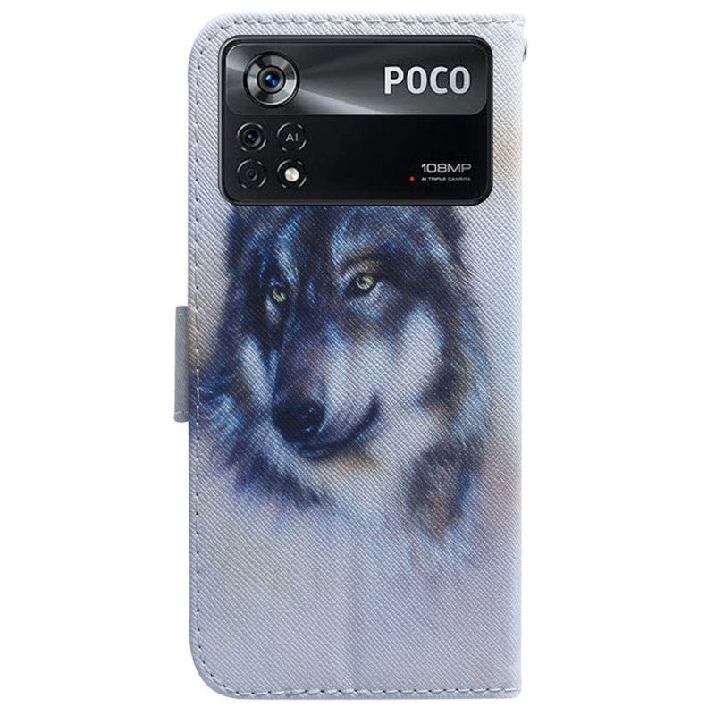 Folio-hoesje voor Poco X4 Pro 5G Aquarel Hond