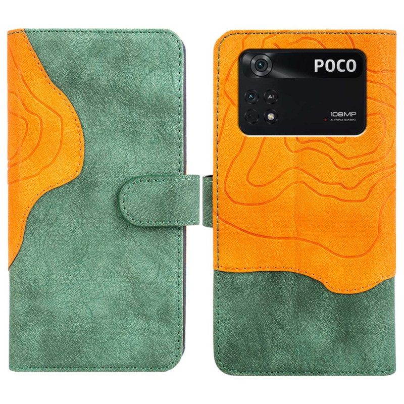 Folio-hoesje voor Poco X4 Pro 5G Artistieke Houtstijl