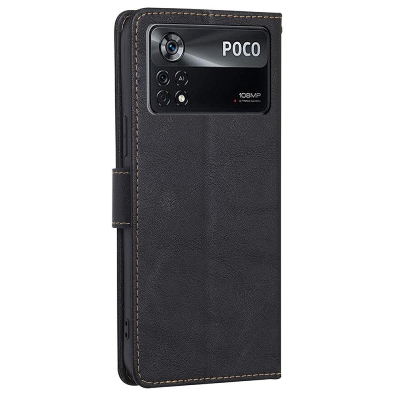 Folio-hoesje voor Poco X4 Pro 5G Klassieke Rfid