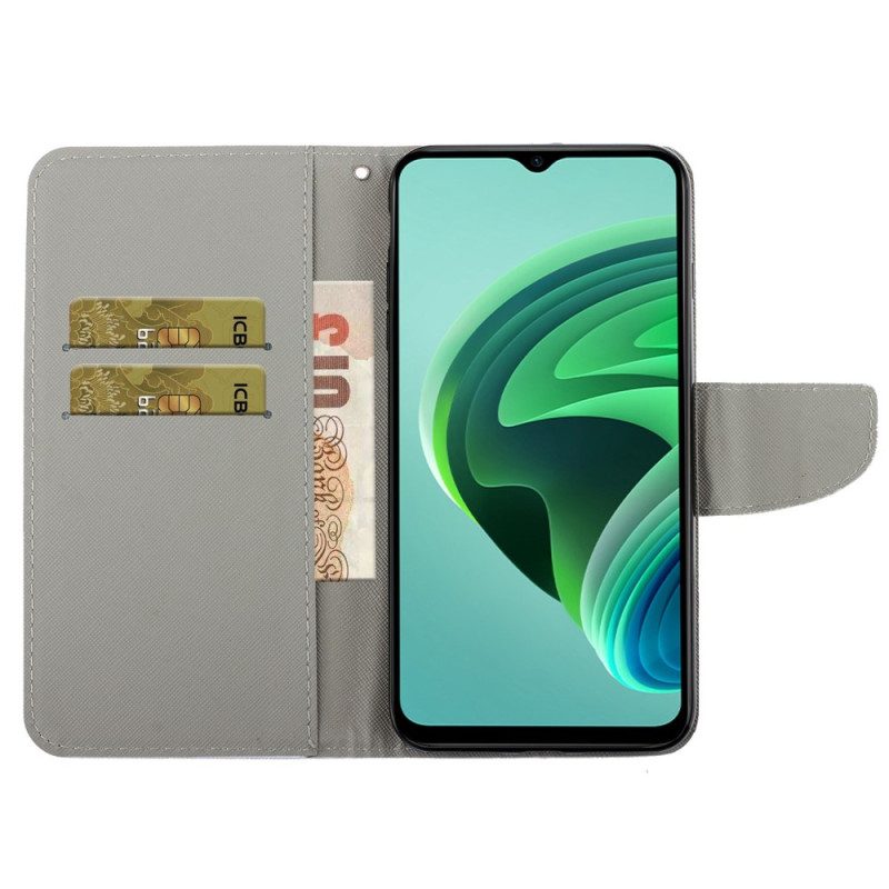 Folio-hoesje voor Poco X4 Pro 5G Met Ketting Alleen Stringkatten