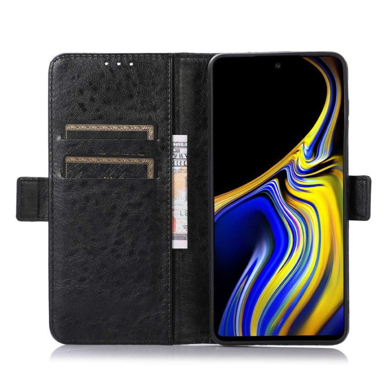 Folio-hoesje voor Poco X4 Pro 5G Stijl Lederen Couture