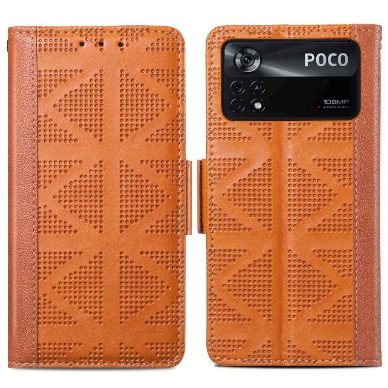 Folio-hoesje voor Poco X4 Pro 5G Vintage-stijl