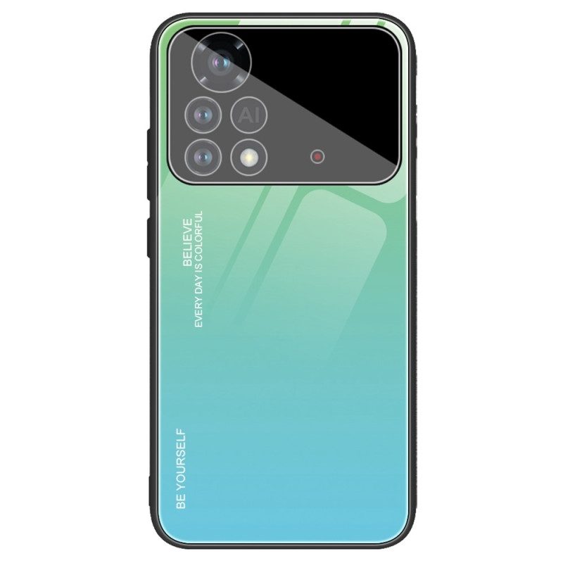 Hoesje voor Poco X4 Pro 5G Gehard Glas Wees Jezelf