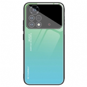 Hoesje voor Poco X4 Pro 5G Gehard Glas Wees Jezelf