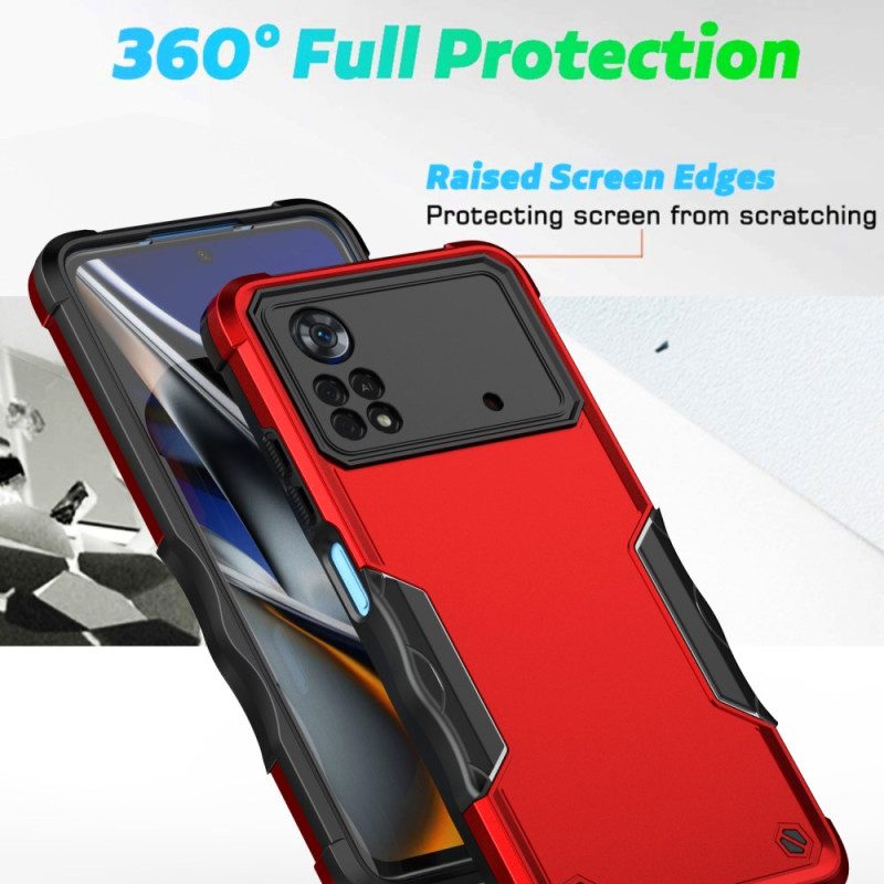 Hoesje voor Poco X4 Pro 5G Hybride Met Metaaleffect