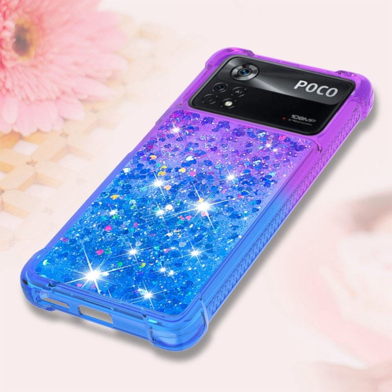 Hoesje voor Poco X4 Pro 5G Kleur Pailletten