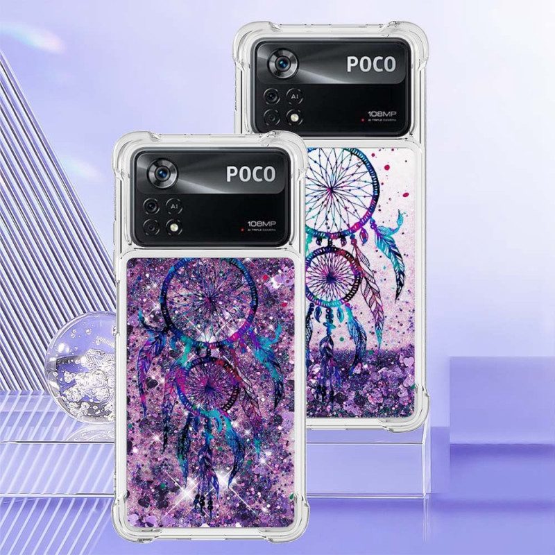 Hoesje voor Poco X4 Pro 5G Pailletten Dromenvanger