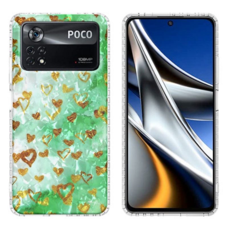 Hoesje voor Poco X4 Pro 5G Stijlvolle Harten