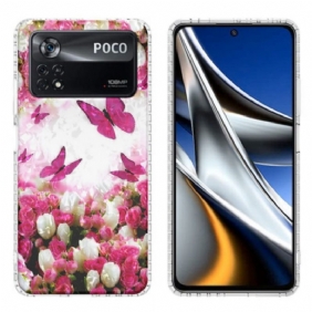 Hoesje voor Poco X4 Pro 5G Stijlvolle Vlinders