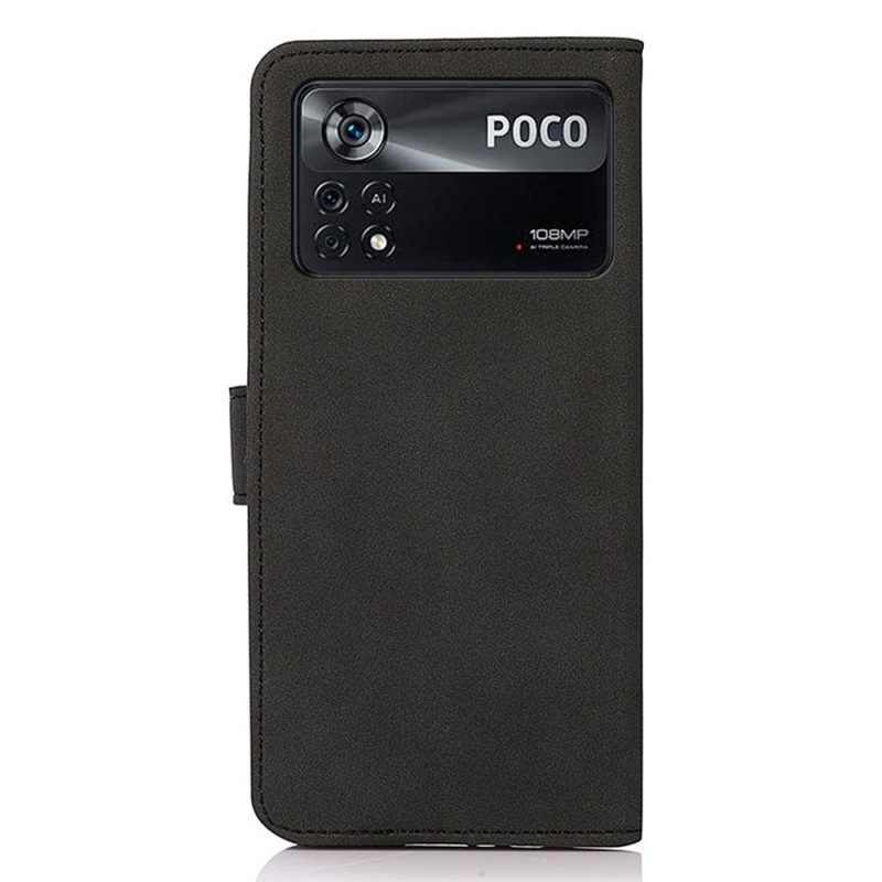 Leren Hoesje voor Poco X4 Pro 5G Khazneh Modieus Leereffect