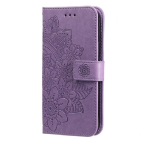 Leren Hoesje voor Poco X4 Pro 5G Met Ketting Strakke Mandala