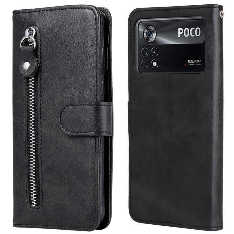 Leren Hoesje voor Poco X4 Pro 5G Portemonnee