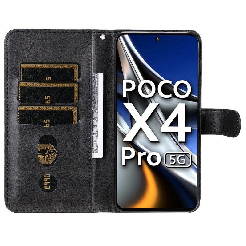 Leren Hoesje voor Poco X4 Pro 5G Portemonnee