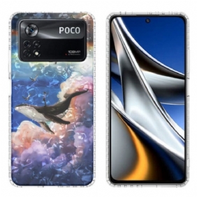 Telefoonhoesje voor Poco X4 Pro 5G Gestileerde Walvis