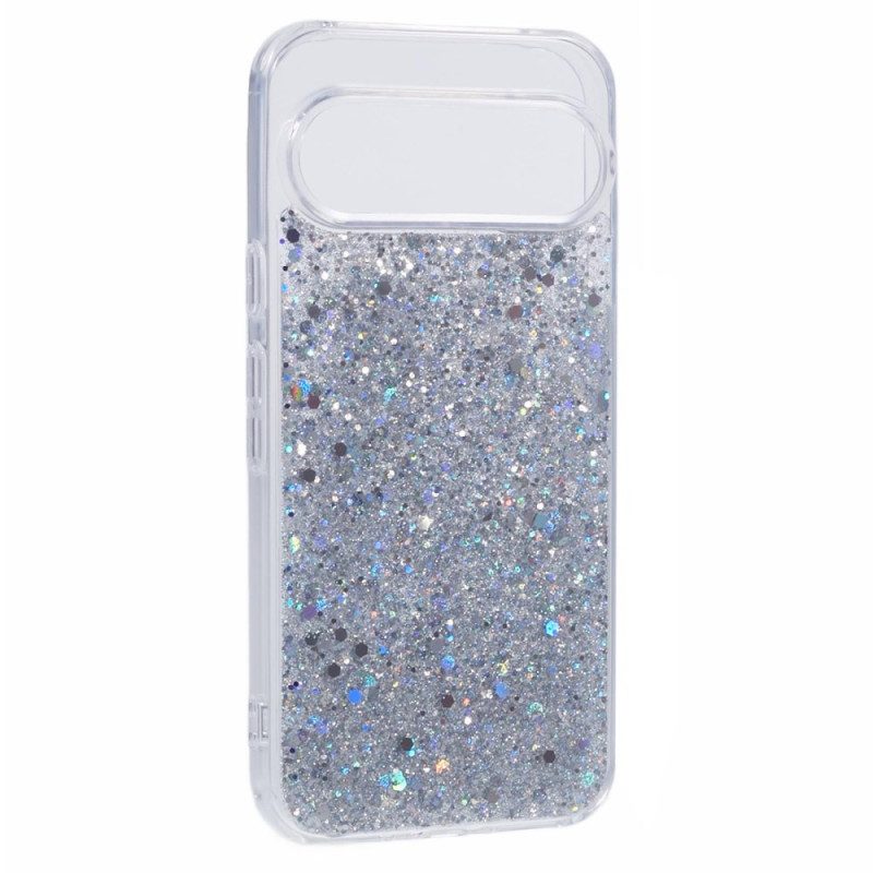 Case Hoesje Google Pixel 9 Telefoonhoesje Glitter-ontwerp