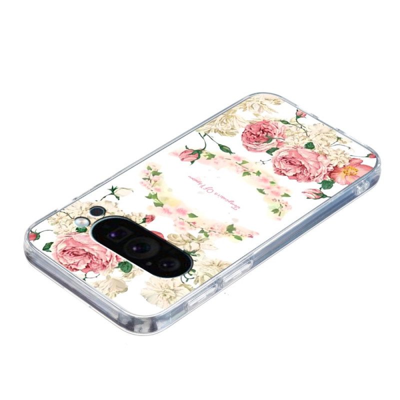 Cover Hoesje Google Pixel 9 Telefoonhoesje Vrijheidsbloemen