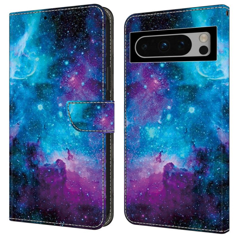 Leren Hoesje Google Pixel 9 Sterrenhemel Bescherming Hoesje