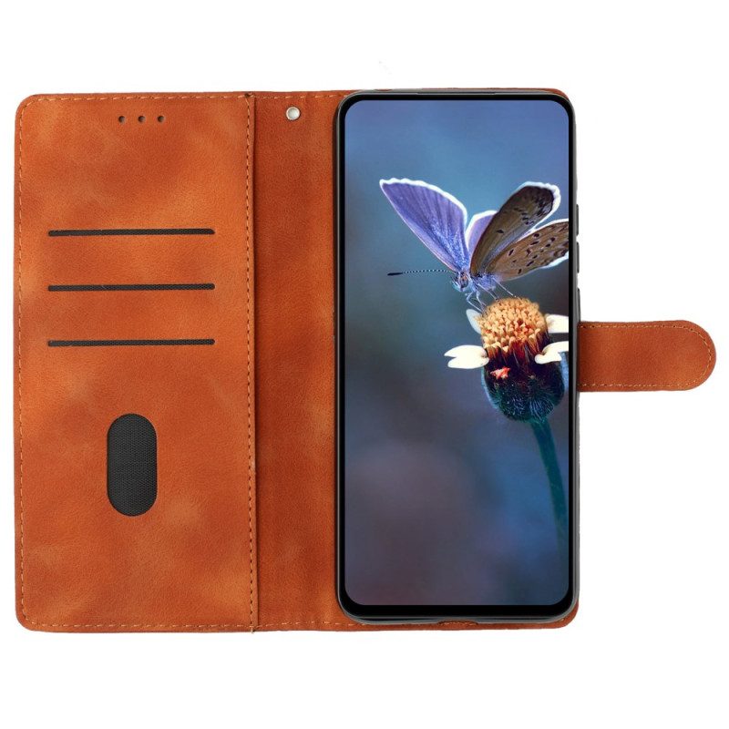 Leren Hoesje Voor Google Pixel 9 Bloemensuède-effect