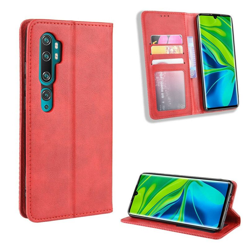 Bescherming Hoesje voor Xiaomi Mi Note 10 / 10 Pro Folio-hoesje Gestileerd Vintage Leereffect