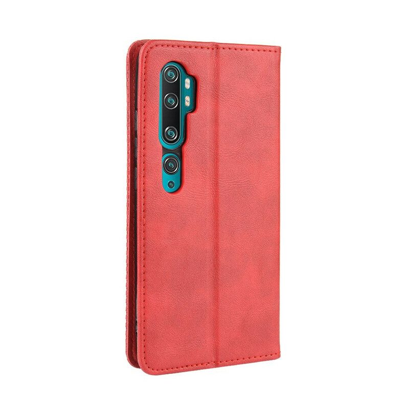 Bescherming Hoesje voor Xiaomi Mi Note 10 / 10 Pro Folio-hoesje Gestileerd Vintage Leereffect