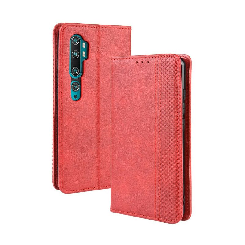 Bescherming Hoesje voor Xiaomi Mi Note 10 / 10 Pro Folio-hoesje Gestileerd Vintage Leereffect