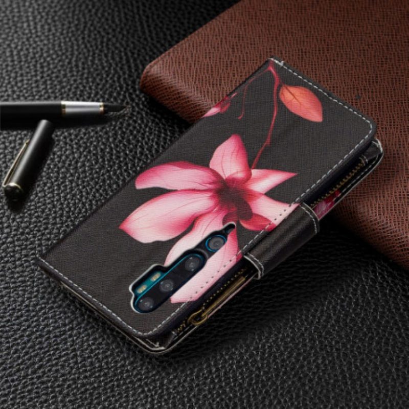 Folio-hoesje voor Xiaomi Mi Note 10 / 10 Pro Bloemzak Met Ritssluiting