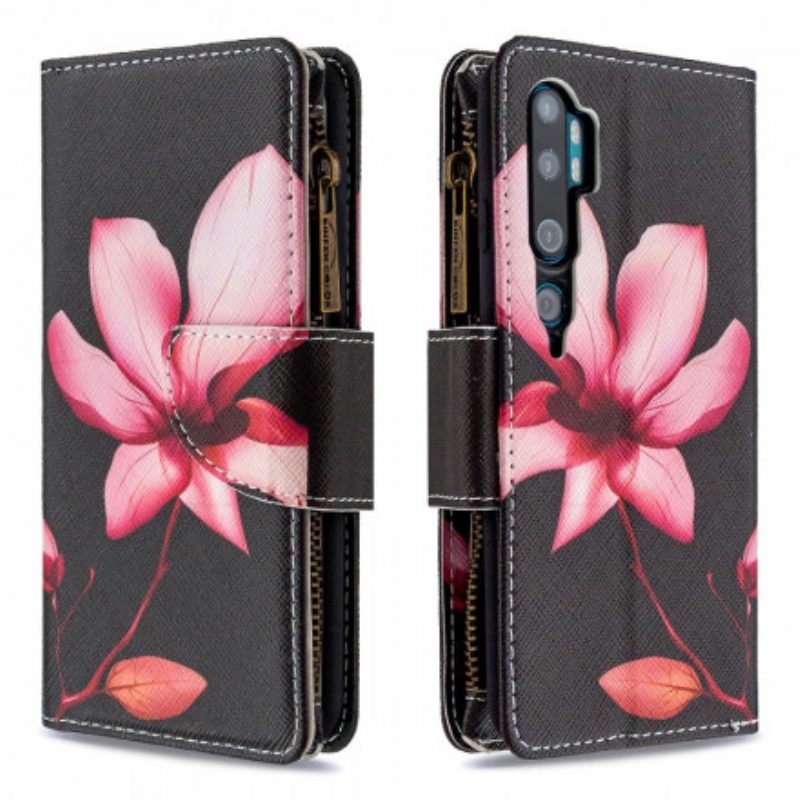 Folio-hoesje voor Xiaomi Mi Note 10 / 10 Pro Bloemzak Met Ritssluiting