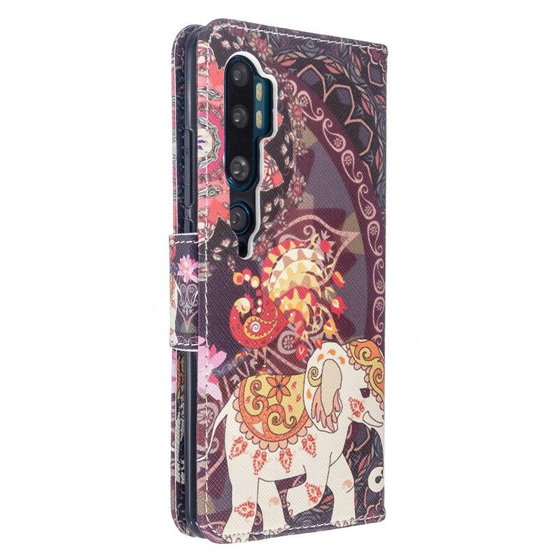 Folio-hoesje voor Xiaomi Mi Note 10 / 10 Pro Indische Olifanten