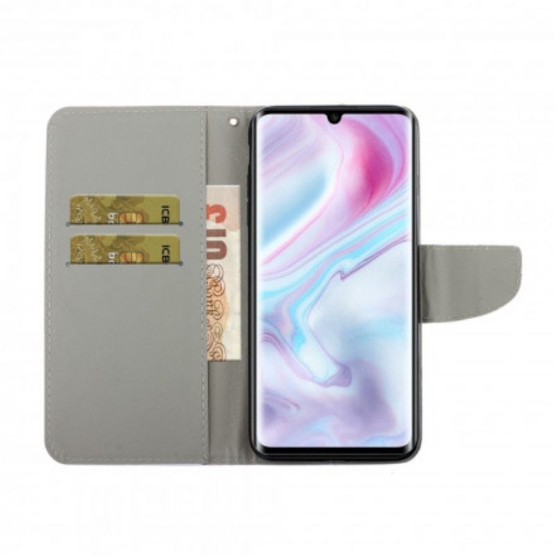 Folio-hoesje voor Xiaomi Mi Note 10 / 10 Pro Met Ketting Lanyard-strand