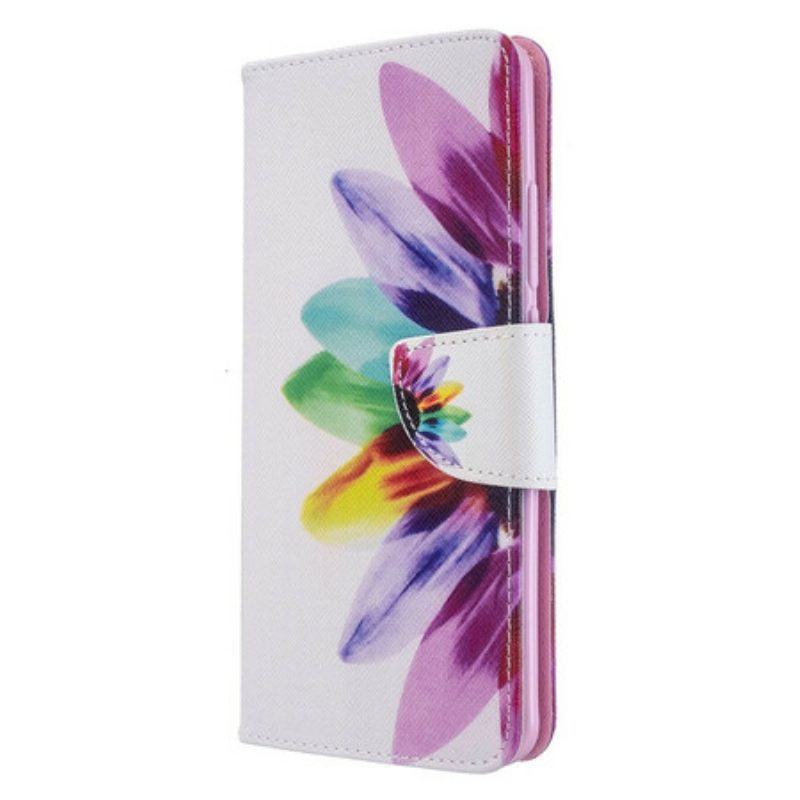 Folio-hoesje voor Xiaomi Mi Note 10 / 10 Pro Waterverf Bloem