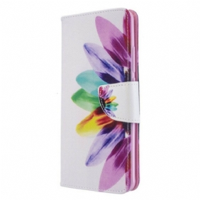 Folio-hoesje voor Xiaomi Mi Note 10 / 10 Pro Waterverf Bloem