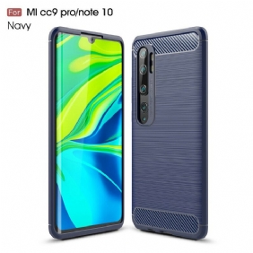 Hoesje voor Xiaomi Mi Note 10 / 10 Pro Geborstelde Koolstofvezel