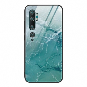 Hoesje voor Xiaomi Mi Note 10 / 10 Pro Marmeren Kleuren Gehard Glas