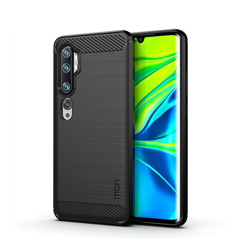 Hoesje voor Xiaomi Mi Note 10 / 10 Pro Mofi Geborsteld Koolstofvezel