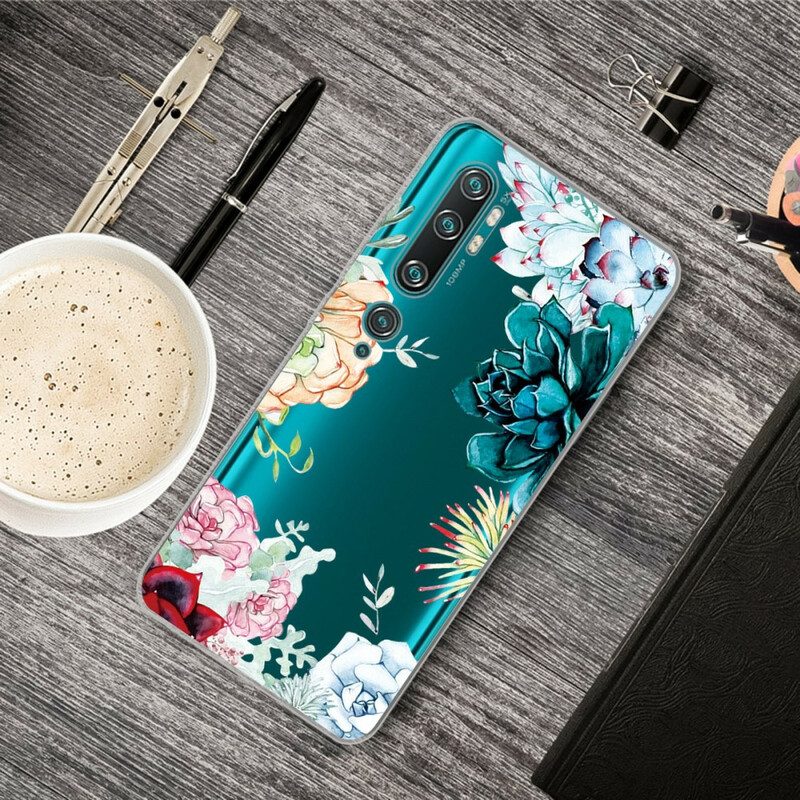 Hoesje voor Xiaomi Mi Note 10 / 10 Pro Naadloze Aquarel Bloemen