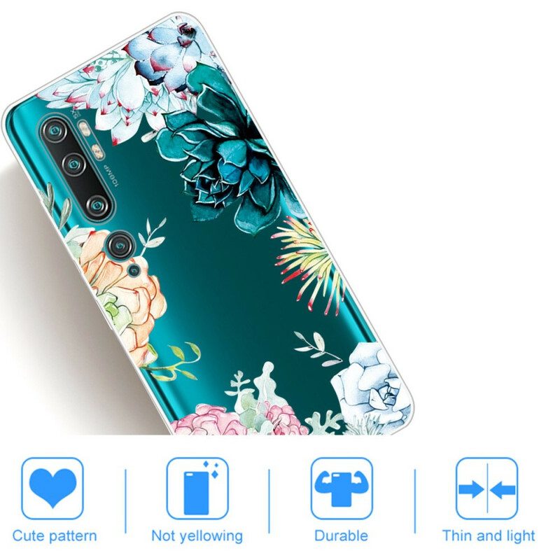 Hoesje voor Xiaomi Mi Note 10 / 10 Pro Naadloze Aquarel Bloemen