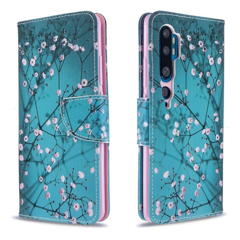 Leren Hoesje voor Xiaomi Mi Note 10 / 10 Pro Bloeiende Boom