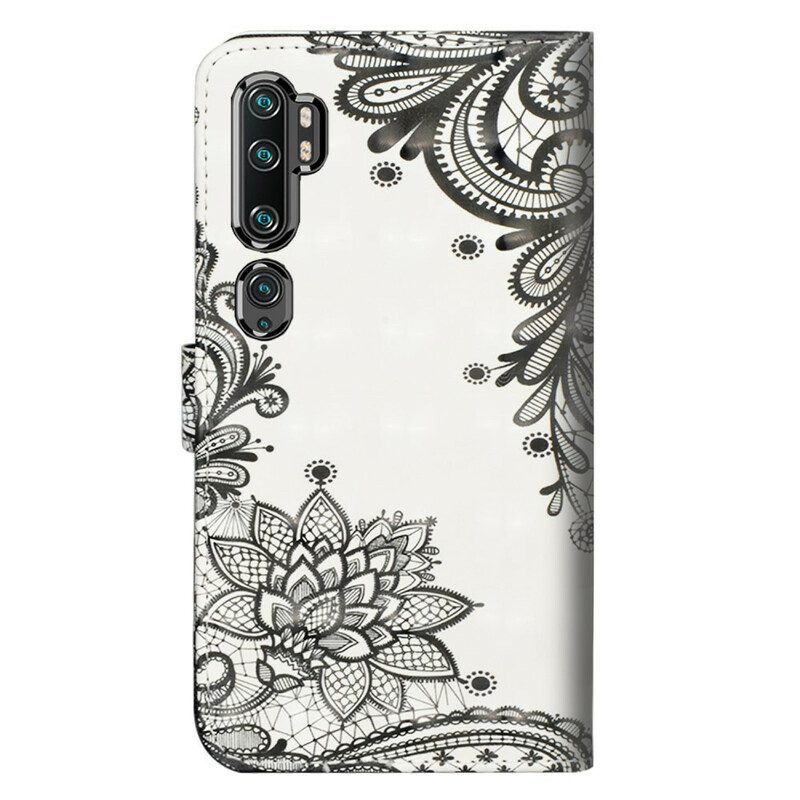 Leren Hoesje voor Xiaomi Mi Note 10 / 10 Pro Chique Kant