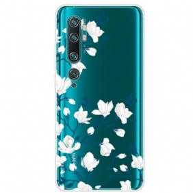 Telefoonhoesje voor Xiaomi Mi Note 10 / 10 Pro Witte Bloemen